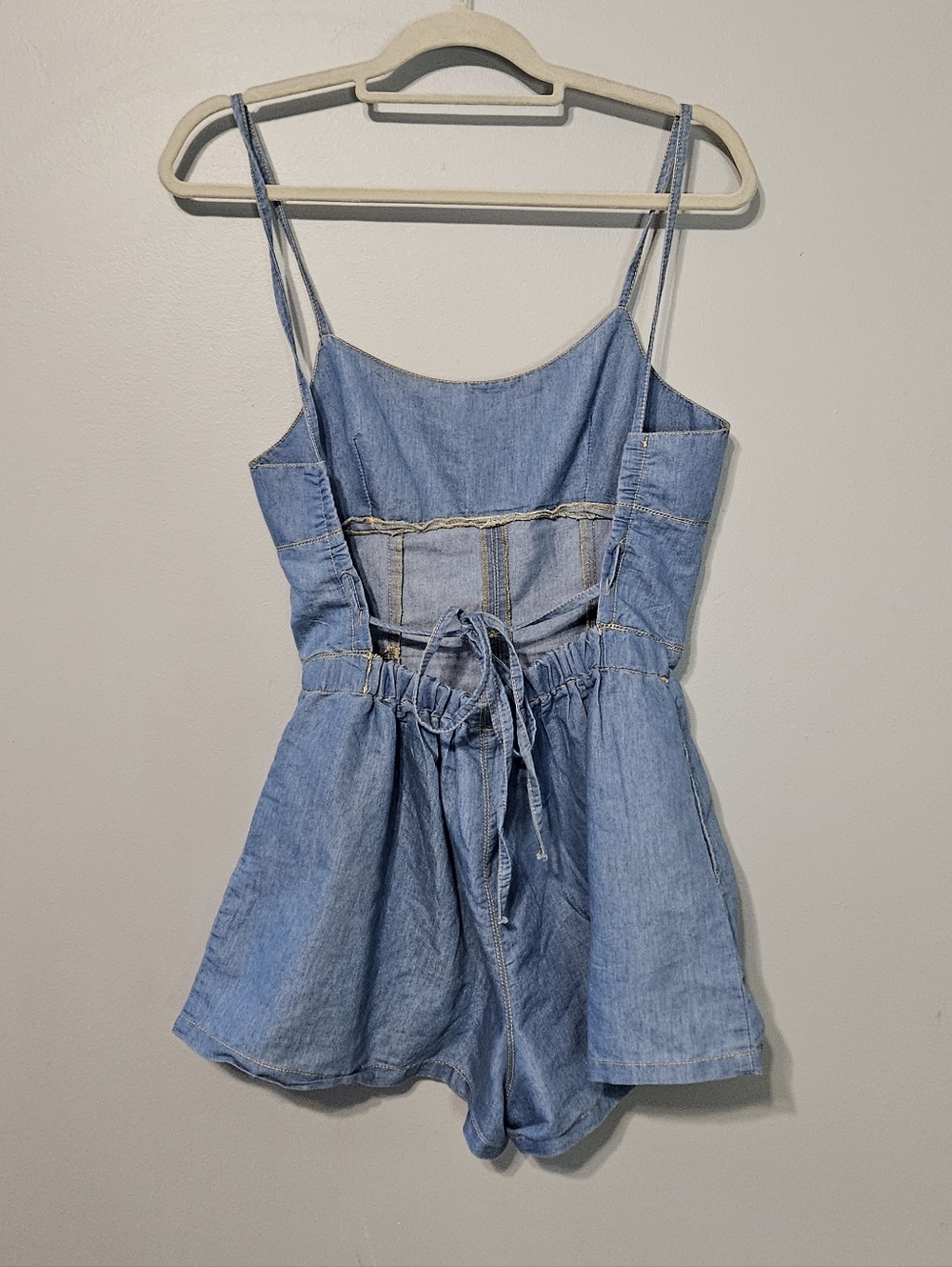 Live 4 Truth Light Blue Denim Romper - Picture 3 of 5